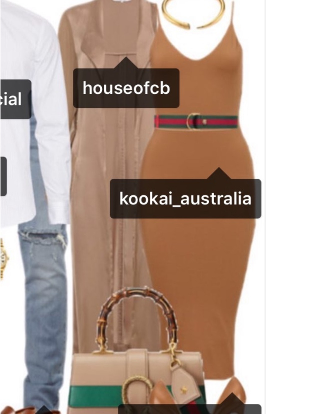 Kookai camel midi dress